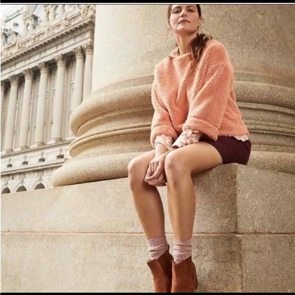 Madewell Superfurry Coral Pullover Sweater